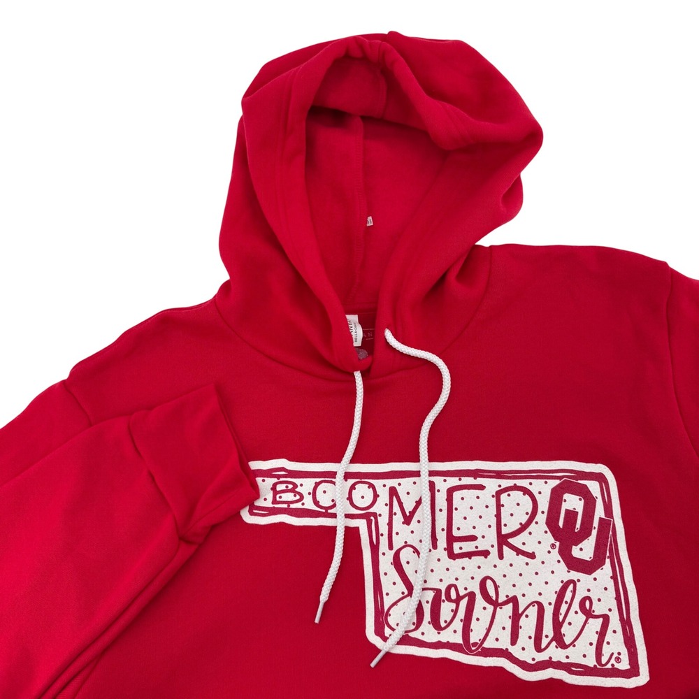 Bella Canvas Oklahoma Sooners Boomer Sooner Red Hoodie Sweatshirt‎ XL NCAA